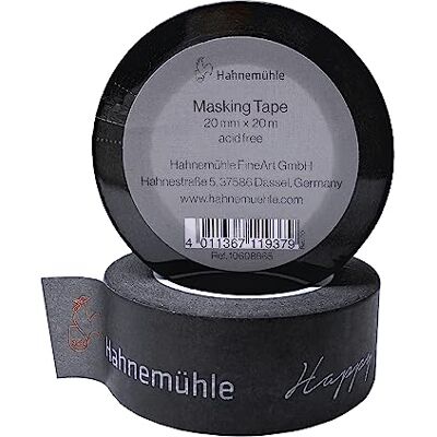 Hahnemühle Fita adesiva, fita Washi impermeável, adequada para aguarela, 20 metros de comprimento (cinzento, 20 mm) Hahnemühle Fita adesiva, fita Washi impermeável, adequada para aguarela, 20 metros de comprimento (cinzento, 20 mm)