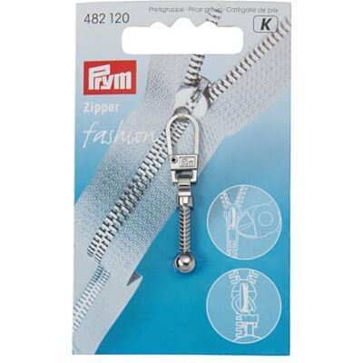 Prym Fecho de correr, metal, prateado, 9,3 x 5,7 x 0,5 cm, 482120-1 Prym Fecho de correr, metal, prateado, 9,3 x 5,7 x 0,5 cm, 482120-1