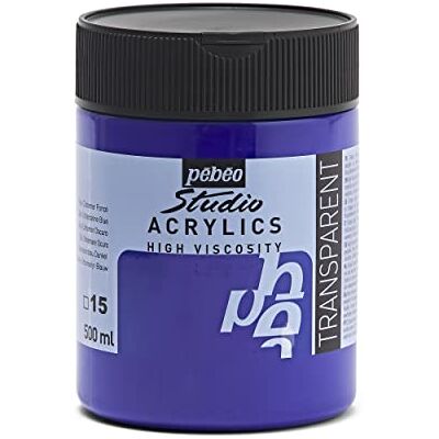 PEBEO Acrílico Fine Studio Tinta acrílica, 500 ml, Azul (Azul Ultramar Escuro) PEBEO Acrílico Fine Studio Tinta acrílica, 500 ml, Azul (Azul Ultramar Escuro)