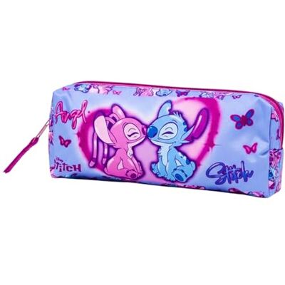 Disney Stitch e Angel Estojo para meninas, porta-tudo de necessidade de criança, material escolar para meninas e adolescentes Disney Stitch e Angel Estojo para meninas, porta-tudo de necessidade de criança, material escolar para meninas e adolescentes