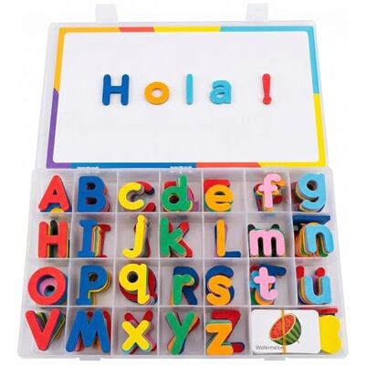 Generic Letras magnéticas crianças 224 peças letras, materiais de aprendizagem do alfabeto espanhol, fundo magnético de espuma, brinquedo educativo, letras coloridas para formar palavras e aprender a ler Generic Letras magnéticas crianças 224 peças letras, materiais de aprendizagem do alfabeto espanhol, fundo magnético de espuma, brinquedo educativo, letras coloridas para formar palavras e aprender a ler