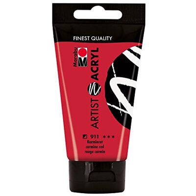 Marabu – Artist acrílico, 75 ml, cor vermelha Marabu – Artist acrílico, 75 ml, cor vermelha