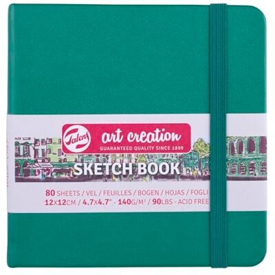 ART Caderno de esboços 80 folhas, 12 cm x 12 cm, verde floresta ART Caderno de esboços 80 folhas, 12 cm x 12 cm, verde floresta
