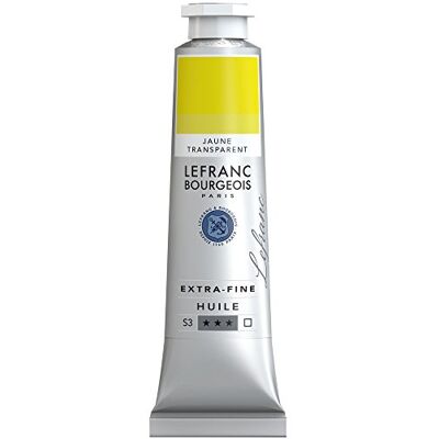 Lefranc Bourgeois Óleo extra fino de 40 ml, tubo de pintura, amarelo transparente Lefranc Bourgeois Óleo extra fino de 40 ml, tubo de pintura, amarelo transparente