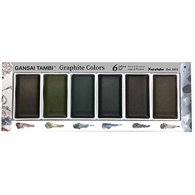 Kuretake Gansai Tambi conjunto de 6 cores (cores Grafite) Kuretake Gansai Tambi conjunto de 6 cores (cores Grafite)