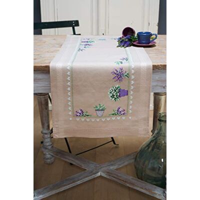 Vervaco - runner lavanda - algodão - 40x100 cm Vervaco - runner lavanda - algodão - 40x100 cm