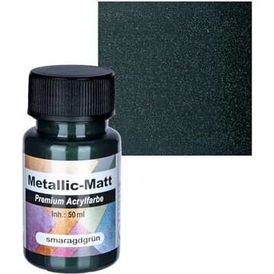 Ideen mit Herz Premium Tinta acrílica metálica mate cor mate com efeito metálico, à base de água, 50 ml (verde esmeralda) Ideen mit Herz Premium Tinta acrílica metálica mate cor mate com efeito metálico, à base de água, 50 ml (verde esmeralda)