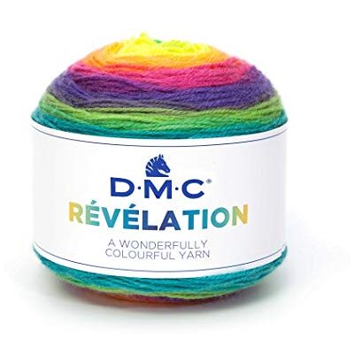 DMC Revelation: Linha de tricô multicor leve, ideal para estolas e lenços da moda, 150 g 520 m, agulhas e croché #4 DMC Revelation: Linha de tricô multicor leve, ideal para estolas e lenços da moda, 150 g 520 m, agulhas e croché #4