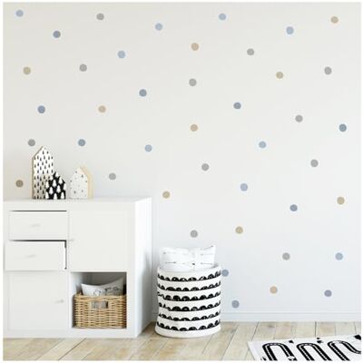 yabaduu Conjunto de adesivos de bolinhas para parede, 4 cores em 4 folhas, tamanho DIN A4, total 96 adesivos de pontos, decoração para quarto de crianças e bebés, autocolante (Y043-01 azul) yabaduu Conjunto de adesivos de bolinhas para parede, 4 cores em 4 folhas, tamanho DIN A4, total 96 adesivos de pontos, decoração para quarto de crianças e bebés, autocolante (Y043-01 azul)