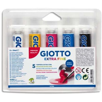 GIOTTO Modelo 0650 - Cores Primárias Misturadas - Conjunto de Têmpera GIOTTO Modelo 0650 - Cores Primárias Misturadas - Conjunto de Têmpera