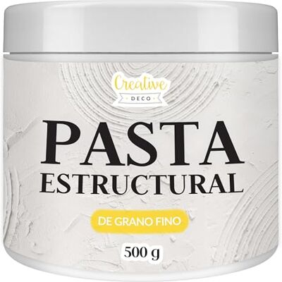Creative Pasta Estrutural de Grão Fino 500g Pasta Branca para Projetos Artísticos para Pintura Acrílica Fácil de Usar com Espátula para Criar Efeitos 3D, Estruturas, Texturas Creative Pasta Estrutural de Grão Fino 500g Pasta Branca para Projetos Artísticos para Pintura Acrílica Fácil de Usar com Espátula para Criar Efeitos 3D, Estruturas, Texturas