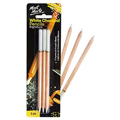 MONT MARTE Lapeçarias, carbono, branco, 3 peças, médio, lápis de carbono ideais para desenhos impressionantes MONT MARTE Lapeçarias, carbono, branco, 3 peças, médio, lápis de carbono ideais para desenhos impressionantes