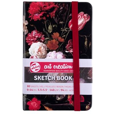 ART Sketchbook Natureza morta com flores em vaso de vidro 9 x 14 cm 140 g 80 folhas papel de desenho ART Sketchbook Natureza morta com flores em vaso de vidro 9 x 14 cm 140 g 80 folhas papel de desenho