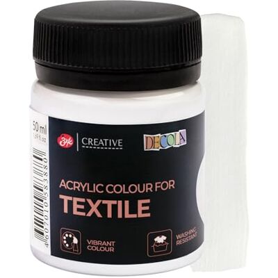 Decola Tinta têxtil clássica branca 50 ml Cores com alta pigmentação Feito por Nevskaya Palitra Decola Tinta têxtil clássica branca 50 ml Cores com alta pigmentação Feito por Nevskaya Palitra
