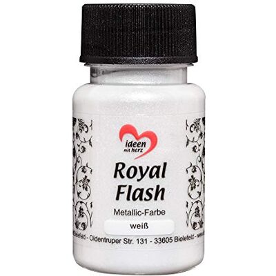 Ideen mit Herz Tinta acrílica metalizada Royal Flash com as partículas de brilho mais finas metálica 50 ml (branco) Ideen mit Herz Tinta acrílica metalizada Royal Flash com as partículas de brilho mais finas metálica 50 ml (branco)