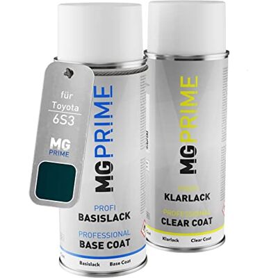 PRiME Tinta automotiva em spray para Toyota 6S3 Dark Green Mica Me. +1G Oxfordgrün Mica Metallic / Dark Green Mica Metallic, kit camada de base verniz, aerossóis 400 ml PRiME Tinta automotiva em spray para Toyota 6S3 Dark Green Mica Me. +1G Oxfordgrün Mica Metallic / Dark Green Mica Metallic, kit camada de base verniz, aerossóis 400 ml