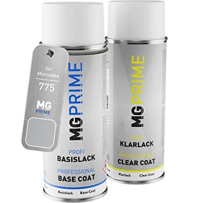 PRiME Tinta em spray para Mercedes 775/9775 Iridiumsilber Metal. +1G Iridium Silver Metallic / Iridiumsilber Metallic, pintura automotiva, kit camada de base verniz, aerossóis 400 ml PRiME Tinta em spray para Mercedes 775/9775 Iridiumsilber Metal. +1G Iridium Silver Metallic / Iridiumsilber Metallic, pintura automotiva, kit camada de base verniz, aerossóis 400 ml