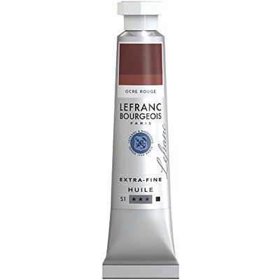 Lefranc Bourgeois Óleo extra fino de 20 ml, tubo de pintura, ocre vermelho Lefranc Bourgeois Óleo extra fino de 20 ml, tubo de pintura, ocre vermelho
