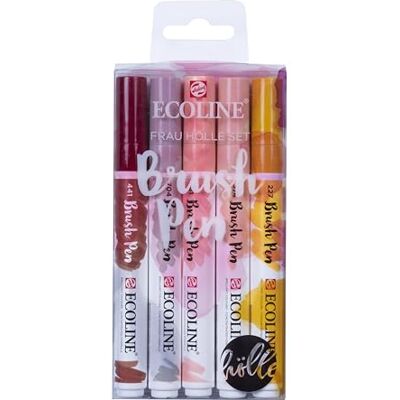 Ecoline Frau H?lle Conjunto de 5 canetas de marca, cores geniais Ecoline Frau H?lle Conjunto de 5 canetas de marca, cores geniais