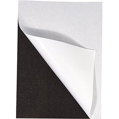 Rayher Folha magnética autoadesiva, 21 x 29 cm, 2 mm de espessura, recortável, para ímanes, Rayher Folha magnética autoadesiva, 21 x 29 cm, 2 mm de espessura, recortável, para ímanes,