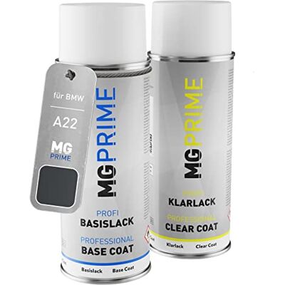 PRiME Tinta automotiva em spray para BMW A22 Sparkling Graphit Metal. + Sparkling Graphite Metallic / Sparkling Graphit Metallic, kit camada de base verniz, aerossóis 400 ml PRiME Tinta automotiva em spray para BMW A22 Sparkling Graphit Metal. + Sparkling Graphite Metallic / Sparkling Graphit Metallic, kit camada de base verniz, aerossóis 400 ml