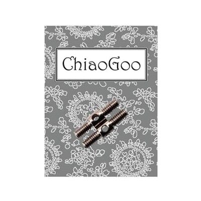 ChiaoGoo Conectores de cabos para agulhas circulares tamanho L 2 unidades ChiaoGoo Conectores de cabos para agulhas circulares tamanho L 2 unidades