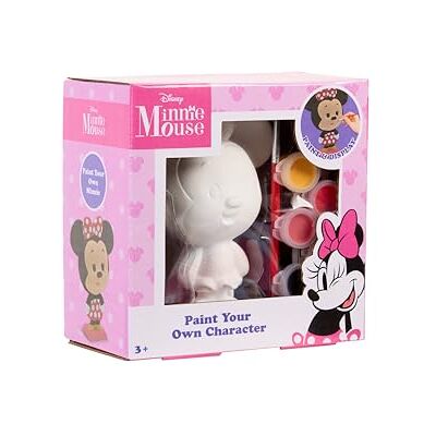 Jogo de pintura Minnie Mouse da Disney, figura de gesso para pintar para crianças, kit criativo de trabalhos manuais com pinturas e pincéis, ideia para presente a partir dos 3 anos, produto oficial da Manualidad para pintar a Minnie en tus colores favor Jogo de pintura Minnie Mouse da Disney, figura de gesso para pintar para crianças, kit criativo de trabalhos manuais com pinturas e pincéis, ideia para presente a partir dos 3 anos, produto oficial da Manualidad para pintar a Minnie en tus colores favor