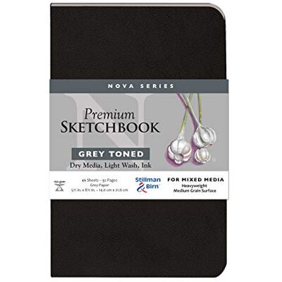 Stillman & Birn Nova Series Caderno de esboços (capa macia, 14 x 21,6 cm, 150 g/m²), papel, superfície de grão médio Stillman & Birn Nova Series Caderno de esboços (capa macia, 14 x 21,6 cm, 150 g/m²), papel, superfície de grão médio