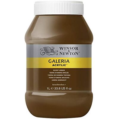 Winsor & Newton acrílico galeria frasco de 1 l terra de sombra torrada Winsor & Newton acrílico galeria frasco de 1 l terra de sombra torrada