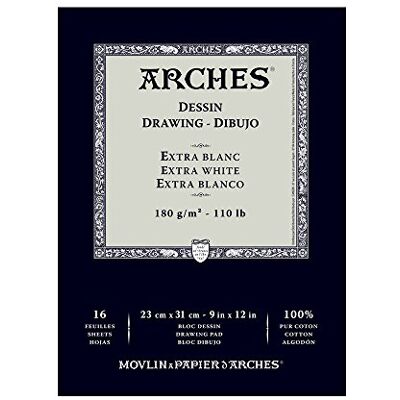ARCHES Papel de desenho, algodão, branco, 23 x 31 x 1 cm ARCHES Papel de desenho, algodão, branco, 23 x 31 x 1 cm