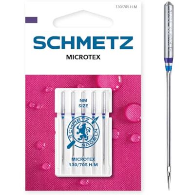 SCHMETZ Microtex 70/10 5 agulhas para máquinas de costura SCHMETZ Microtex 70/10 5 agulhas para máquinas de costura