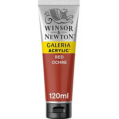 Winsor & Newton Galeria Pintura Acrílica, Vermelho (Ocre Vermelho), 120 ml, 120 Winsor & Newton Galeria Pintura Acrílica, Vermelho (Ocre Vermelho), 120 ml, 120