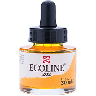 Ecoline Liquid Watercolor Pipette Jar de 30 ml, amarelo profundo (11251021) Ecoline Liquid Watercolor Pipette Jar de 30 ml, amarelo profundo (11251021)