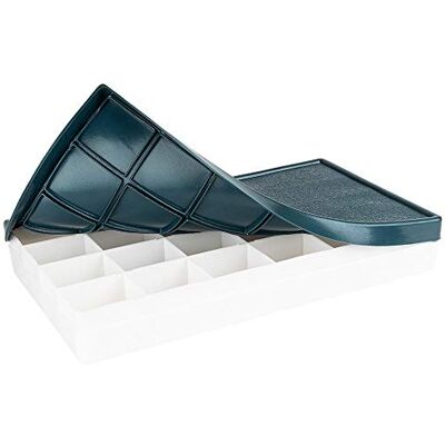 Ideen mit Herz Paleta de misturas com tampa 215 x 123 x 3 cm 24 compartimentos caixa vazia para aguarela paleta de tinta para tintas acrílicas para armazenar e misturar cores paleta de mistura de cores Ideen mit Herz Paleta de misturas com tampa 215 x 123 x 3 cm 24 compartimentos caixa vazia para aguarela paleta de tinta para tintas acrílicas para armazenar e misturar cores paleta de mistura de cores