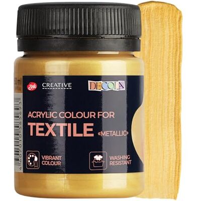Decola Tinta têxtil metálica efeito ouro 50 ml cores com alta pigmentação Feito por Nevskaya Palitra Decola Tinta têxtil metálica efeito ouro 50 ml cores com alta pigmentação Feito por Nevskaya Palitra