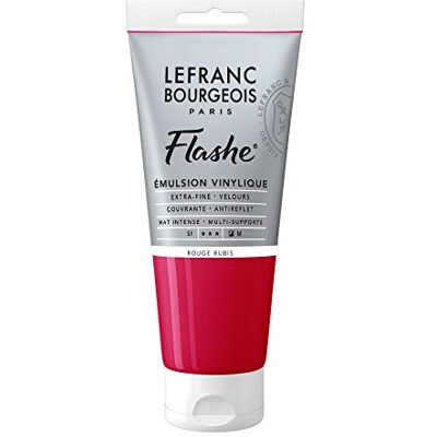 Lefranc Bourgeois vinil pintura acrílica, cor extra fina de vinil para artistas, vermelho rubi, tubo 80 ml Vinylfarbe Lefranc Bourgeois vinil pintura acrílica, cor extra fina de vinil para artistas, vermelho rubi, tubo 80 ml Vinylfarbe