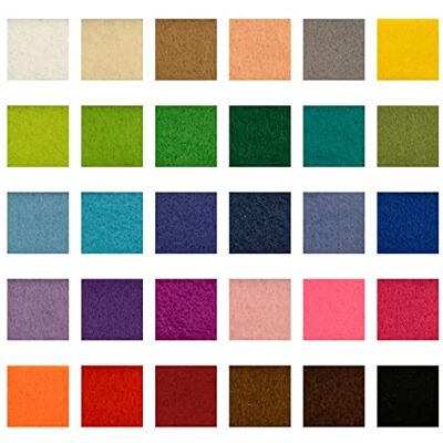 Creative Folhas de feltro A5, multicoloridas, 15 x 20 cm, 30 unidades Creative Folhas de feltro A5, multicoloridas, 15 x 20 cm, 30 unidades