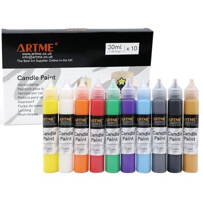 ARTME Candle pintura 10 cores 30 ml 3D efeito tubos para Wax Decorating Raised Texture acabamento Ready para uso Squeezable tubos para feito mão velas DIY Crafts presentes e festa casa ARTME Candle pintura 10 cores 30 ml 3D efeito tubos para Wax Decorating Raised Texture acabamento Ready para uso Squeezable tubos para feito mão velas DIY Crafts presentes e festa casa