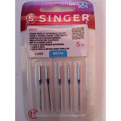 Singer 5 agulhas 2022 para supercostura UltraLock 14SH, medida 90/14 Singer 5 agulhas 2022 para supercostura UltraLock 14SH, medida 90/14