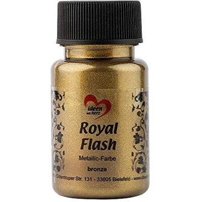 Ideen mit Herz Tinta acrílica metalizada Royal Flash com as melhores partículas de brilho metálica 50 ml (bronze dourado) Ideen mit Herz Tinta acrílica metalizada Royal Flash com as melhores partículas de brilho metálica 50 ml (bronze dourado)