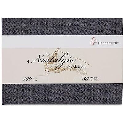 Hahnemühle Nostalgie Caderno de esboços (190 g/m?, A4?horizontal Hahnemühle Nostalgie Caderno de esboços (190 g/m?, A4?horizontal