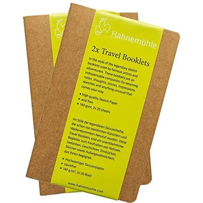 Hahnemühle Hahnemuhle Travel Booklet 13,5 x 21 cm Portrait Pack de 2 Hahnemühle Hahnemuhle Travel Booklet 13,5 x 21 cm Portrait Pack de 2