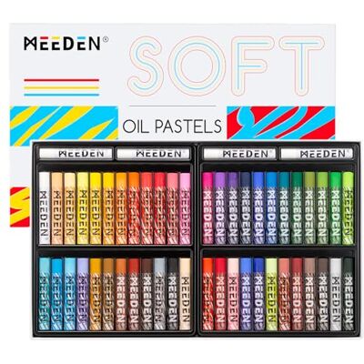 MEEDEN Jogo de pastéis a óleo macios: 48 cores com 4 pastéis a óleo brancos adicionais para artistas, iniciantes, adultos, professores, lápis de cor vibrantes a óleo para pintura e desenho MEEDEN Jogo de pastéis a óleo macios: 48 cores com 4 pastéis a óleo brancos adicionais para artistas, iniciantes, adultos, professores, lápis de cor vibrantes a óleo para pintura e desenho