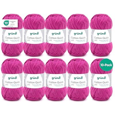 Fio Cotton Quick Uni da Gründl - Algodão, Multicolorido, 50g Fio Cotton Quick Uni da Gründl - Algodão, Multicolorido, 50g