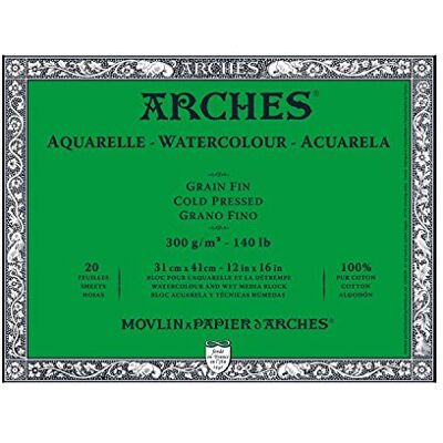 ARCHES Watercolor Block papel de aguarela (20 folhas) ARCHES Watercolor Block papel de aguarela (20 folhas)
