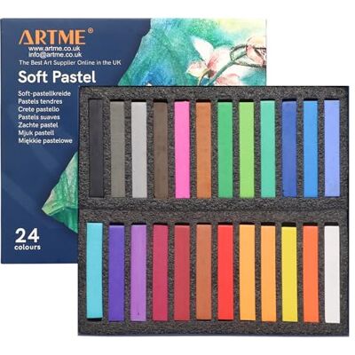 ARTME Gizas pastel lisas 24 cores bolos para desenho barras de pintura pastel suaves e vibrantes cores sortidas ARTME Gizas pastel lisas 24 cores bolos para desenho barras de pintura pastel suaves e vibrantes cores sortidas