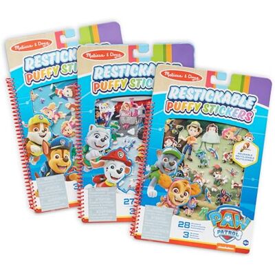 Melissa & Doug Paw Patrol, patrulha canina, autocolantes insufláveis e reutilizáveis, cenários de enchimento, conjunto de 3 Melissa & Doug Paw Patrol, patrulha canina, autocolantes insufláveis e reutilizáveis, cenários de enchimento, conjunto de 3