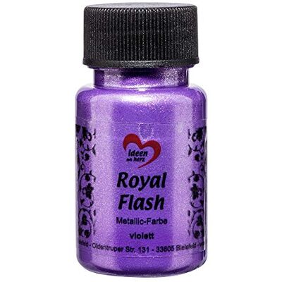 Ideen mit Herz Tinta acrílica metalizada Royal Flash com as melhores partículas de brilho metálica, 50 ml (roxo) Ideen mit Herz Tinta acrílica metalizada Royal Flash com as melhores partículas de brilho metálica, 50 ml (roxo)