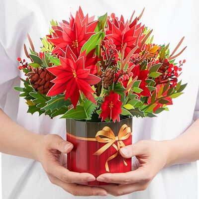 JOYIN Cartões de Natal 3D com flores perpétuas com envelopes, cartões pop-up festivos de Natal para membros da família, decoração de Natal, presente quente, Ação de Graças e todos os JOYIN Cartões de Natal 3D com flores perpétuas com envelopes, cartões pop-up festivos de Natal para membros da família, decoração de Natal, presente quente, Ação de Graças e todos os