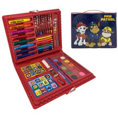 Cartoon Caixa de cores Paw Patrol para crianças, conjunto de 65 peças com pinturas e artigos de escrita, conjunto para desenhar e pintar Cartoon Caixa de cores Paw Patrol para crianças, conjunto de 65 peças com pinturas e artigos de escrita, conjunto para desenhar e pintar